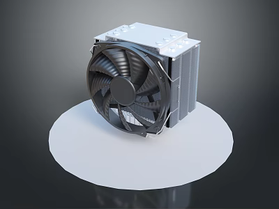 Efficient CPU Cooler With Aluminum Heat Sink And High Performance Fan 3d model