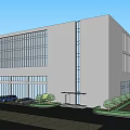 Modern Office Building Office Building Landscape 3d model