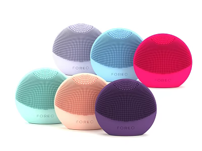 FOREO Facial Cleansing Devices With Spherical Design And Multiple Vibrant Colors 3d model