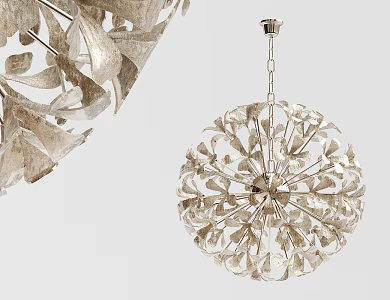 Modern chandelier flower shaped chandelier 3d model