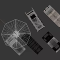 Outdoor Lounge Chairs With White Umbrella Wooden Frame And Woven Cushioned Seats