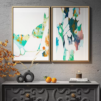 Modern Decorative Painting Abstract Painting Art Painting Hanging Painting 3d model