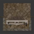 Rustic Stone Fireplace Structure With Carved Details Shelves Holding Pans Deer Head Decor