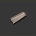Rustic Wooden Storage Box With Decorative Metal Clasps And Natural Texture For Home Use