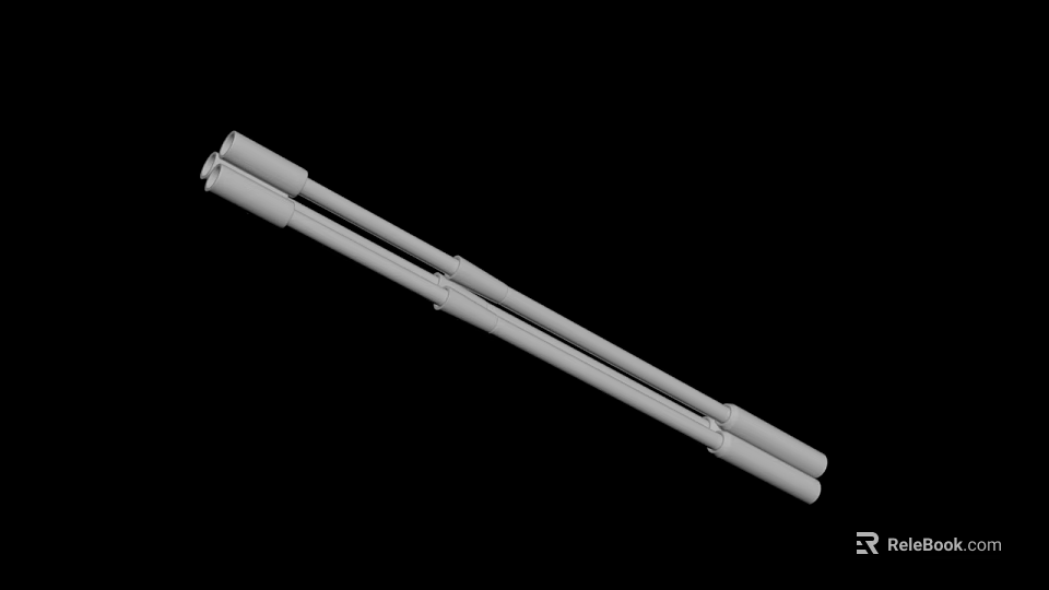 White Telescopic Rods With Adjustable Length For Home Use Applications 3d model 