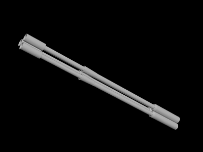 White Telescopic Rods With Adjustable Length For Home Use Applications 3d model