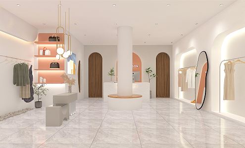 Modern Clothing Store Clothing Store Indoor 3d model