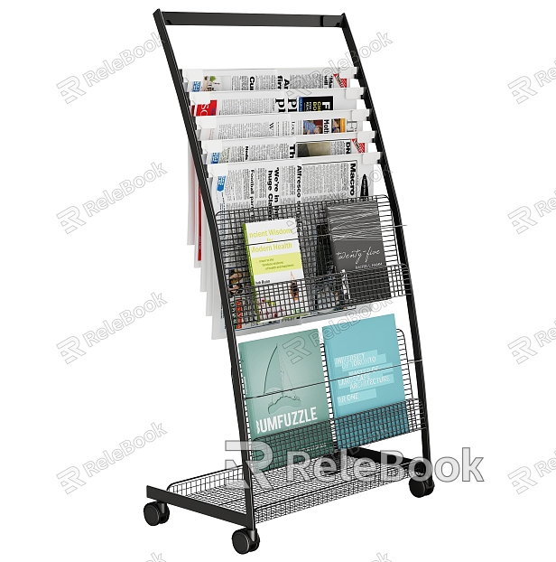 Modern Magazine and Newspaper Rack model