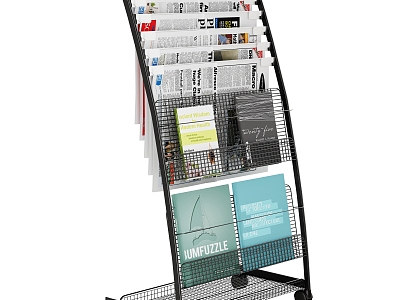 Modern Magazine and Newspaper Rack model