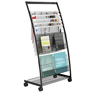 Modern Magazine and Newspaper Rack 3d model