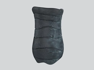 Elegant Black Vase With Wave Texture For Modern Floral Arrangements In Home 3d model