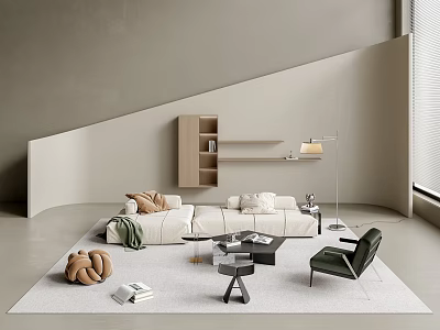 modern living room 3d model