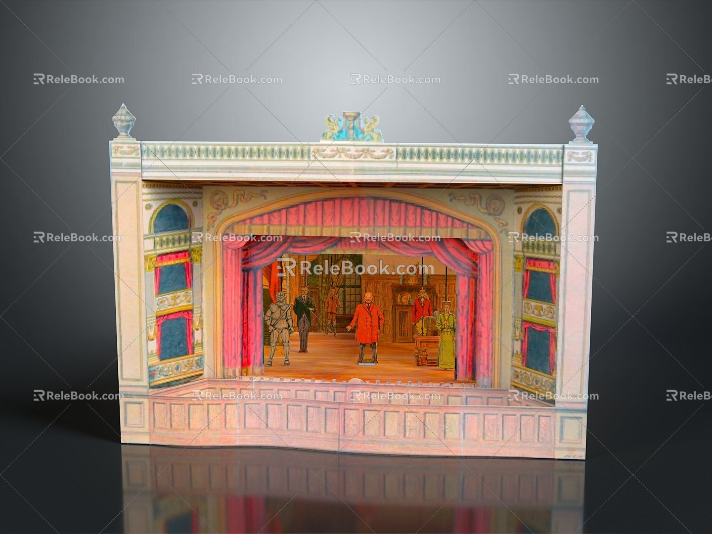 Peking Opera Peking Opera Drama Stage Drama Stage Chinese Drama Stage Chinese Stage Dance 3d model