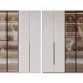 Modern Minimalist Wardrobe With Glass Doors Interior Lighting And Storage Design