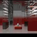 Stylish Modern Interior Featuring Orange White Sofas And Glass Metal Shelves With Orange Items