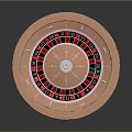 Roulette table gambling table gambling equipment items 3d model