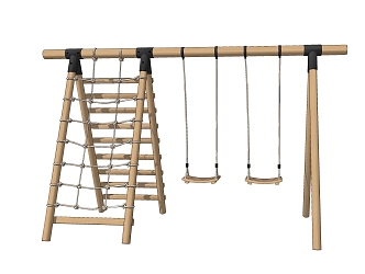 Modern Swing Entertainment Climbing Rack Swing 3d model