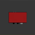 Red And Black Electronic Audio Device With Control Knobs And Input Ports