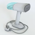 Handheld Household Appliance with Gray Body Blue Transparent Top Power Cord Plug Handle and Base