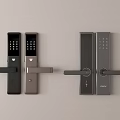 Smart Door Locks With Digital Keypad And Modern Handle Design For Home Security 3d model