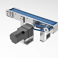 Industrial Equipment Conveyor Belt With Blue Surface Metal Frame And Drive Component