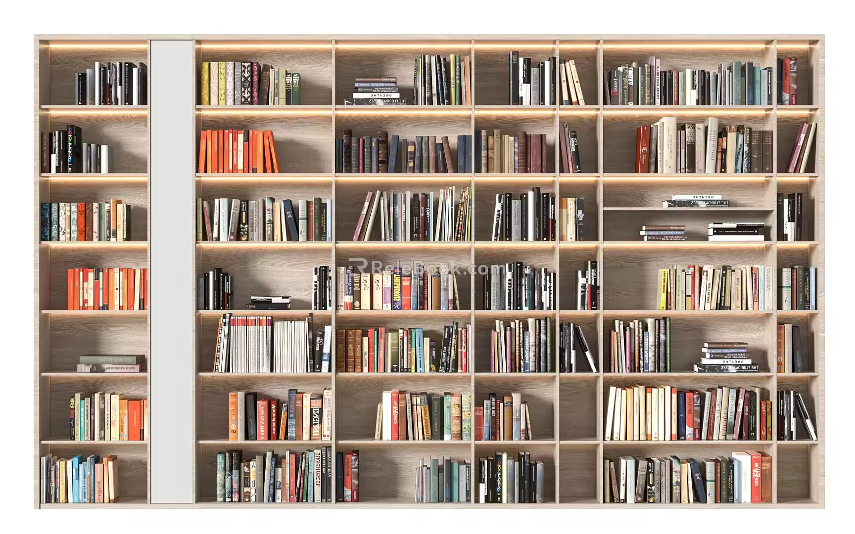Modern Bookshelf Solid Wood Bookshelf 3d model
