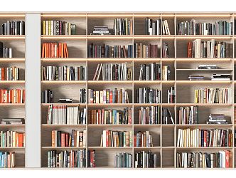 Modern Bookshelf Solid Wood Bookshelf 3d model