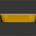 Rectangular Aluminum Foil Food Container Set With White Lid And Golden Base For Food Storage