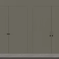 Minimalist Light Beige Swing Doors With Modern Design And Sleek Metal Handles For Interior