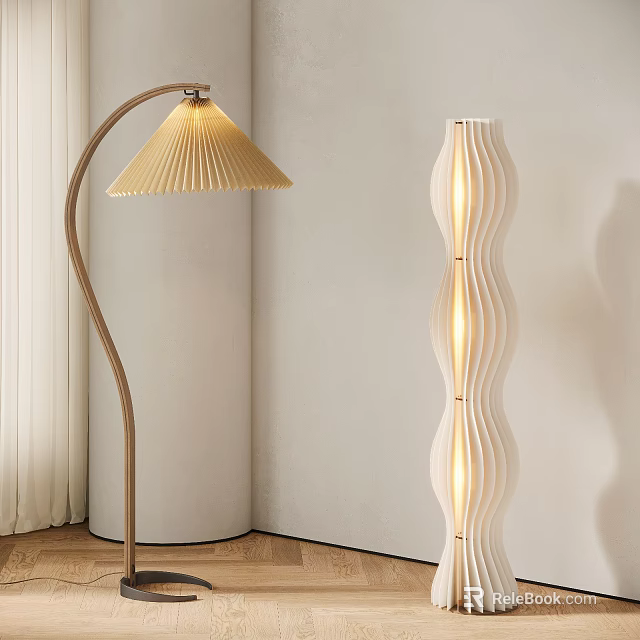 Modern Floor Lamps With Different Stylish Designs 3d model 