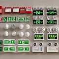 Various Fire Safety Equipment Including Alarms Exit Signs Detectors And Call Points