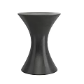 Modern Black Coffee Table with Cylindrical Smooth Surface and Contemporary Design 3d model