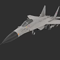Advanced Gray Fighter Jet With Streamlined Design Weapon Mounts And Landing Gear 3d model