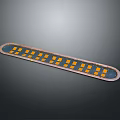 Scene Component Long Strip Design With Black And Orange Squares Pattern 3d model