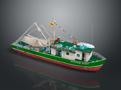 Modern Ship Engineering Ship Digging Ship Gold Rush Ship 3d model