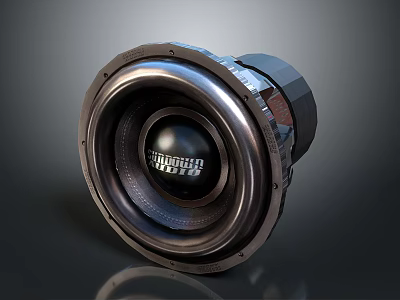 High Performance PIONEER Electronic Audio Speaker Featuring Modern Circular Metal Design 3d model