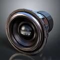 High Performance PIONEER Electronic Audio Speaker Featuring Modern Circular Metal Design