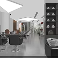 Modern Minimalist Beauty Hair Salon Interior Design With Professional Styling Chairs And Tidy Storage Spaces