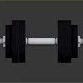 Black Adjustable Dumbbell With Weight Plates And Metal Bar For Fitness Training