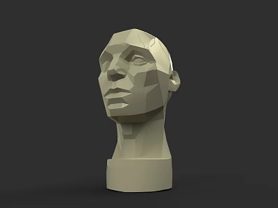 Game And Film Character Low Poly 3D Head Sculpture Model Design 3d model