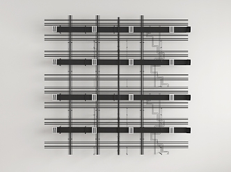 ceiling pipe ventilation pipe fire pipe central air conditioning pipe industrial pipe 3d model