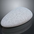 Gray Pebble Shaped Soft Mesh Texture Cushion For Living Room Home Decor