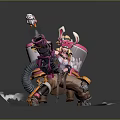 Modern Game Character Capsule Toy Artillery Characters Game Characters 3d model
