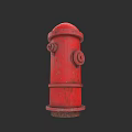 Red Fire Hydrant As Essential Road Infrastructure With Rustic Exterior Design