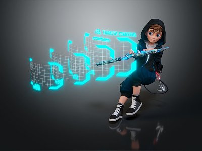 Modern Game Character Cartoon Boy Anime Boy Anime Junior model