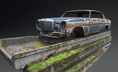 Mercedes wreck 3d model