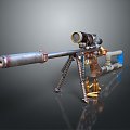 Sniper rifle sight sniper rifle sci-fi sniper rifle semi-automatic rifle combat rifle 3d model