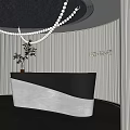 Modern reception desk 3d model