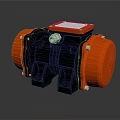Industrial Vibrating Motor With Orange Casing Black Body And Mounting Bracket For Mechanical Applications