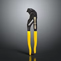 Black And Yellow Pliers With Ergonomic Handle For Professional Hand Tool Use 3d model